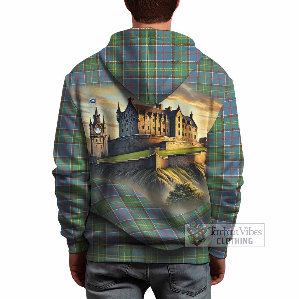 Whitelaw Tartan Family Crest Hoodie with Scottish Ancient Castle Style - Tartan Vibes Clothing