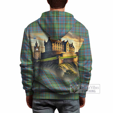 Whitelaw Tartan Family Crest Hoodie with Scottish Ancient Castle Style - Tartan Vibes Clothing
