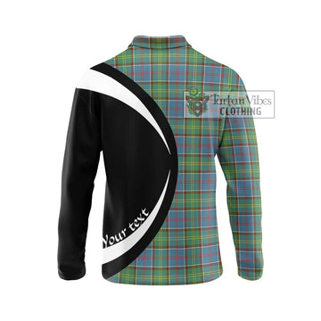 Whitelaw Tartan Long Sleeve Polo Shirt with Family Crest Circle Style - Tartan Vibes Clothing