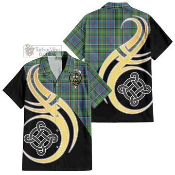 Whitelaw Tartan Hawaiian Shirt with Family Crest and Celtic Symbol Style - Tartan Vibes Clothing