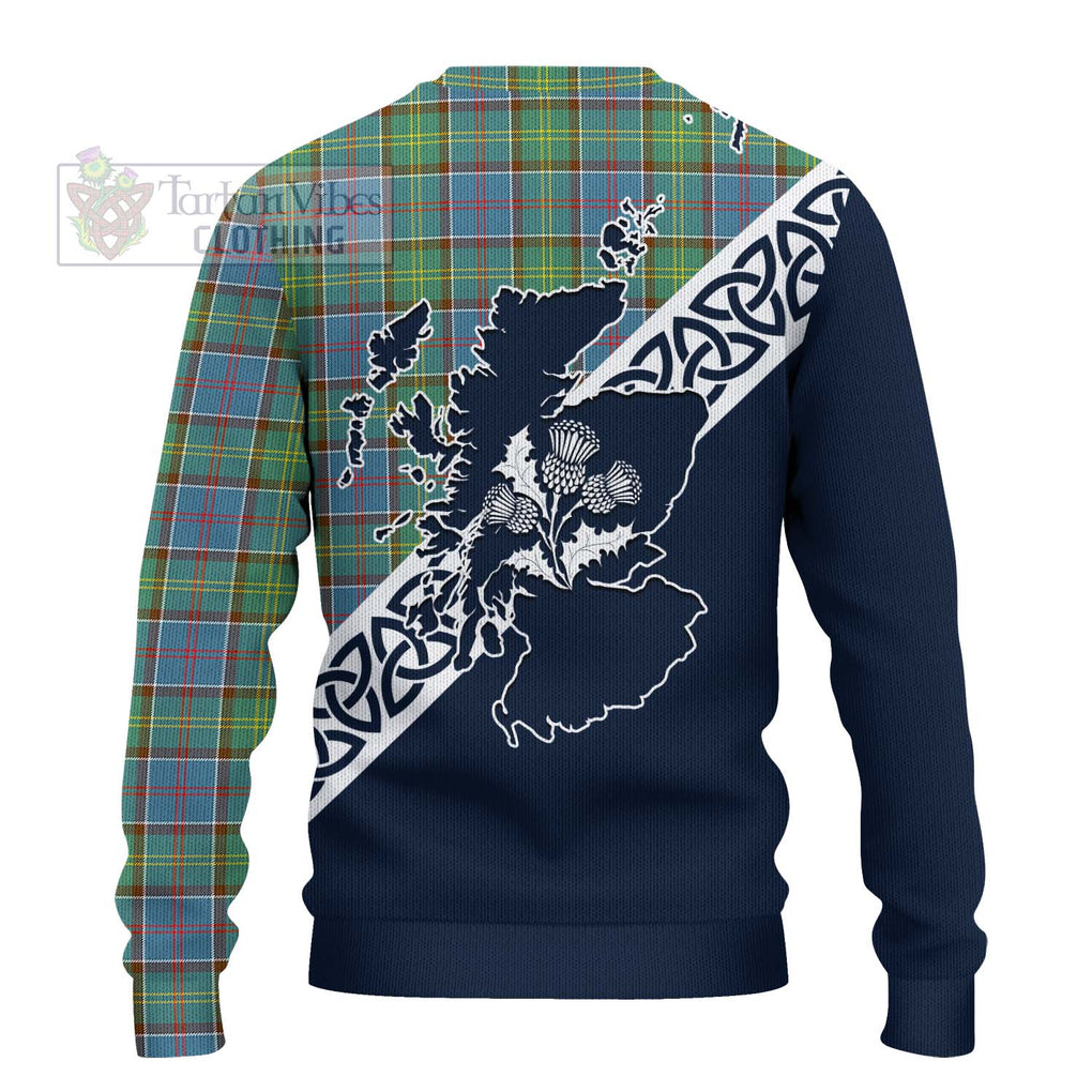 Whitelaw Tartan Ugly Sweater Featuring Thistle and Scotland Map - Tartan Vibes Clothing