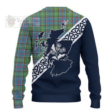 Whitelaw Tartan Ugly Sweater Featuring Thistle and Scotland Map - Tartan Vibes Clothing