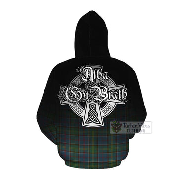 Tartan Vibes Clothing Whitelaw Tartan Cotton Hoodie Featuring Alba Gu Brath Family Crest Celtic Inspired