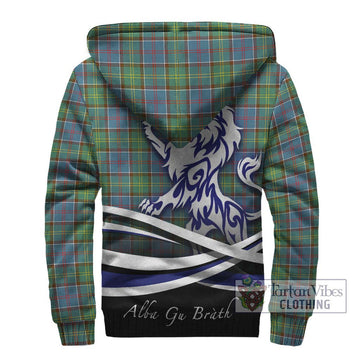 Whitelaw Tartan Sherpa Hoodie with Alba Gu Brath Regal Lion Emblem - Tartan Vibes Clothing