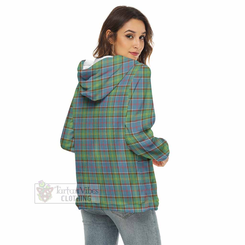 Whitelaw Tartan Women's Borg Fleece Hoodie with Half Zip - Tartan Vibes Clothing