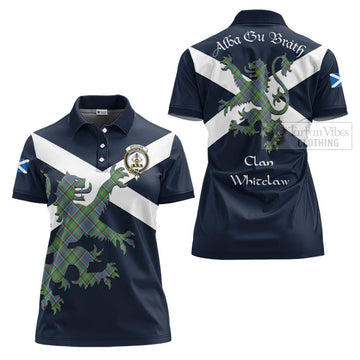 Whitelaw Tartan Lion Rampant Women's Polo Shirt Proudly Display Your Heritage with Alba Gu Brath and Clan Name - Tartan Vibes Clothing