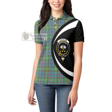 Whitelaw Tartan Women's Polo Shirt with Family Crest Circle Style - Tartan Vibes Clothing