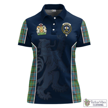 Whitelaw Tartan Women's Polo Shirt with Family Crest and Lion Rampant Vibes Sport Style - Tartan Vibes Clothing