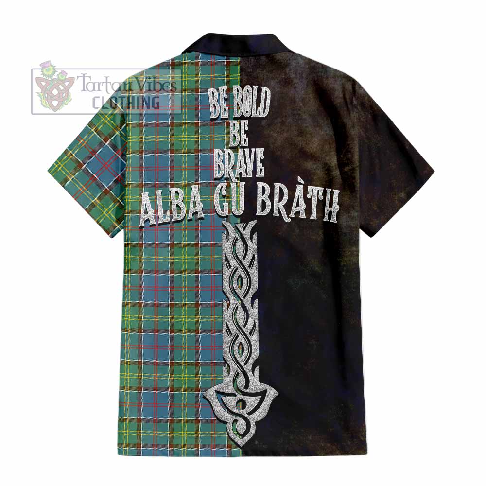 Whitelaw Tartan Family Crest Hawaiian Shirt Alba Gu Brath Be Brave Lion Ancient Style - Tartan Vibes Clothing