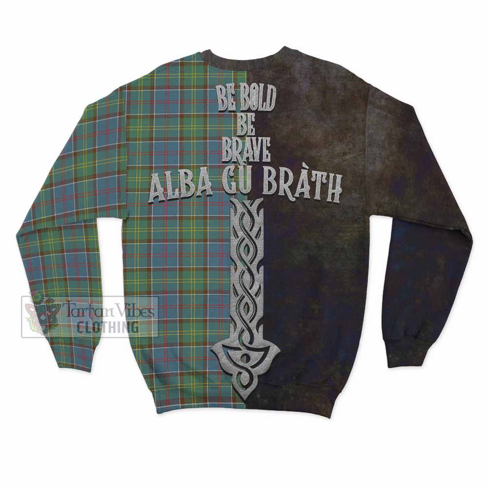 Whitelaw Tartan Family Crest Sweatshirt Alba Gu Brath Be Brave Lion Ancient Style - Tartan Vibes Clothing