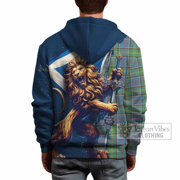 Whitelaw Tartan Family Crest Hoodie with Scottish Majestic Lion - Tartan Vibes Clothing