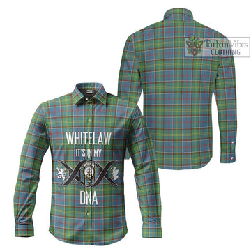 Whitelaw Tartan Long Sleeve Button Shirt with Family Crest DNA In Me Style Men's Shirt - Tartanvibesclothing Shop