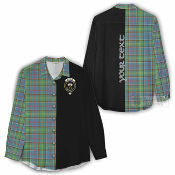 Whitelaw Tartan Women's Casual Shirt with Family Crest and Half Of Me Style - Tartan Vibes Clothing