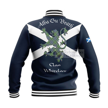Whitelaw Tartan Lion Rampant Baseball Jacket Proudly Display Your Heritage with Alba Gu Brath and Clan Name - Tartan Vibes Clothing
