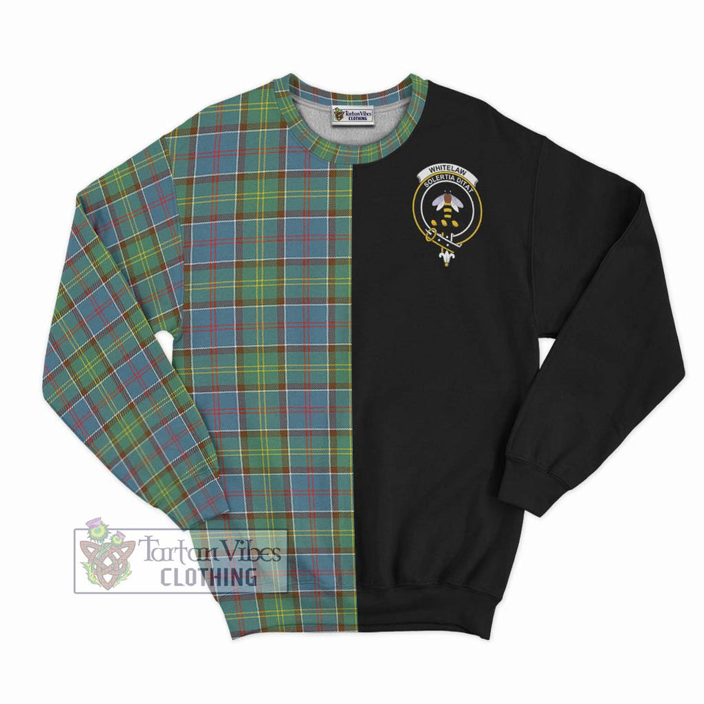 Whitelaw Tartan Sweatshirt with Family Crest and Half Of Me Style - Tartan Vibes Clothing