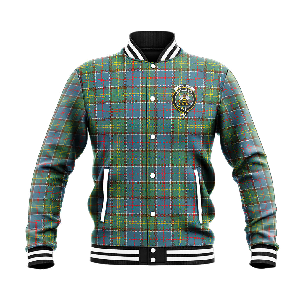 Whitelaw Tartan Baseball Jacket with Family Crest - Tartan Vibes Clothing