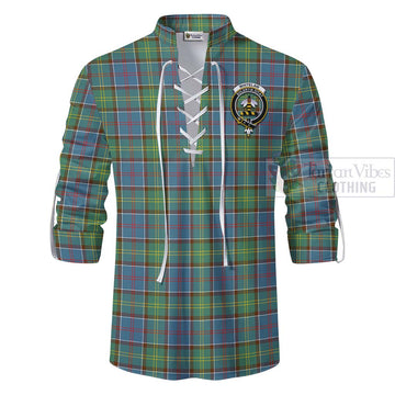 Whitelaw Tartan Ghillie Kilt Shirt with Family Crest and Bearded Skull Holding Bottles of Whiskey - Tartan Vibes Clothing
