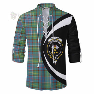 Whitelaw Tartan Ghillie Kilt Shirt with Family Crest Circle Style - Tartan Vibes Clothing