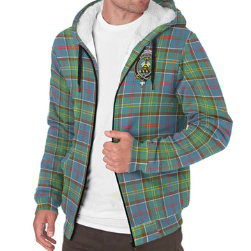 Whitelaw Tartan Sherpa Hoodie with Family Crest