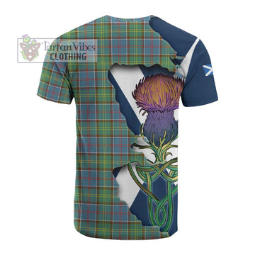Tartan Vibes Clothing Whitelaw Tartan Family Crest Cotton T-shirt Scottish Thistle Celtic Inspired