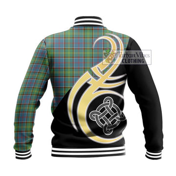 Whitelaw Tartan Baseball Jacket with Family Crest and Celtic Symbol Style - Tartan Vibes Clothing
