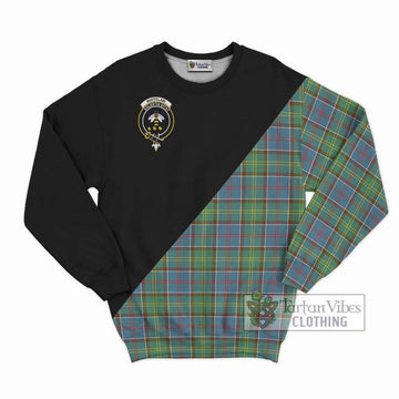 Whitelaw Tartan Sweatshirt with Family Crest and Military Logo Style - Tartan Vibes Clothing