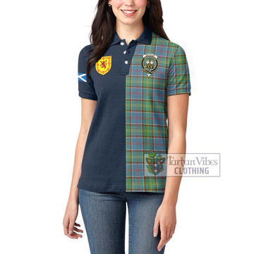 Whitelaw Tartan Women's Polo Shirt Alba with Scottish Lion Royal Arm Half Style - Tartan Vibes Clothing