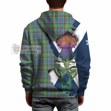 Tartan Vibes Clothing Whitelaw Tartan Family Crest Hoodie Scottish Thistle Celtic Inspired