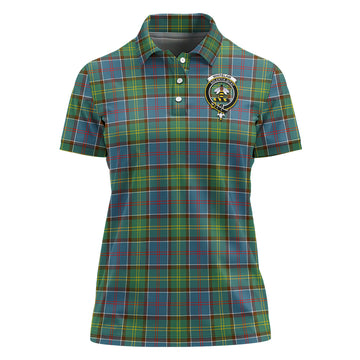 Whitelaw Tartan Polo Shirt with Family Crest For Women - Tartan Vibes Clothing