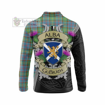 Whitelaw Tartan Family Crest Long Sleeve Polo Shirt Lion Rampant Royal Thistle Shield Celtic Inspired - Tartan Vibes Clothing