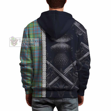 Whitelaw Tartan Hoodie with Family Crest Cross Sword Thistle Celtic Vibes - Tartan Vibes Clothing