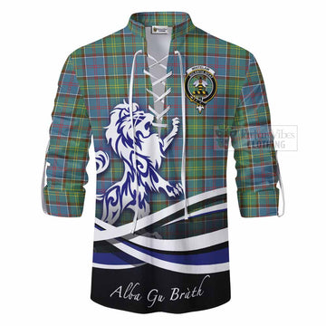 Whitelaw Tartan Ghillie Kilt Shirt with Alba Gu Brath Regal Lion Emblem - Tartan Vibes Clothing