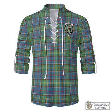 Whitelaw Tartan Men's Scottish Traditional Jacobite Ghillie Kilt Shirt with Family Crest - Tartan Vibes Clothing