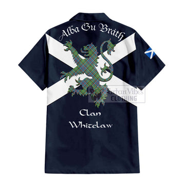 Whitelaw Tartan Lion Rampant Hawaiian Shirt Proudly Display Your Heritage with Alba Gu Brath and Clan Name - Tartan Vibes Clothing