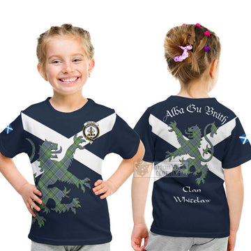 Whitelaw Tartan Lion Rampant Kid T-Shirt Proudly Display Your Heritage with Alba Gu Brath and Clan Name - Tartan Vibes Clothing
