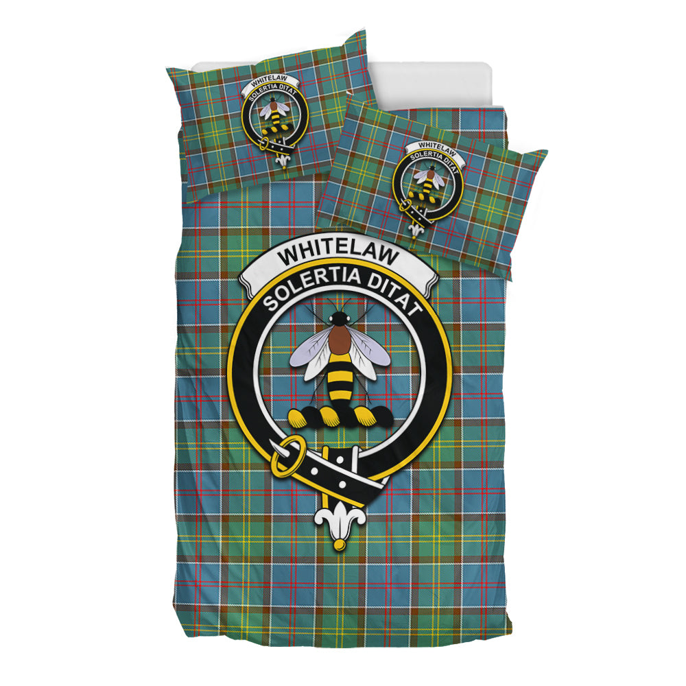 Whitelaw Tartan Bedding Set with Family Crest - Tartan Vibes Clothing