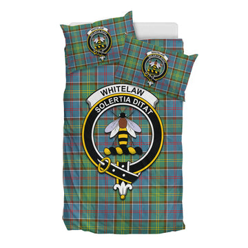 Whitelaw Tartan Bedding Set with Family Crest - Tartan Vibes Clothing