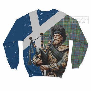 Whitelaw Tartan Sweatshirt with Family Crest Scottish Bagpiper Vibes - Tartan Vibes Clothing