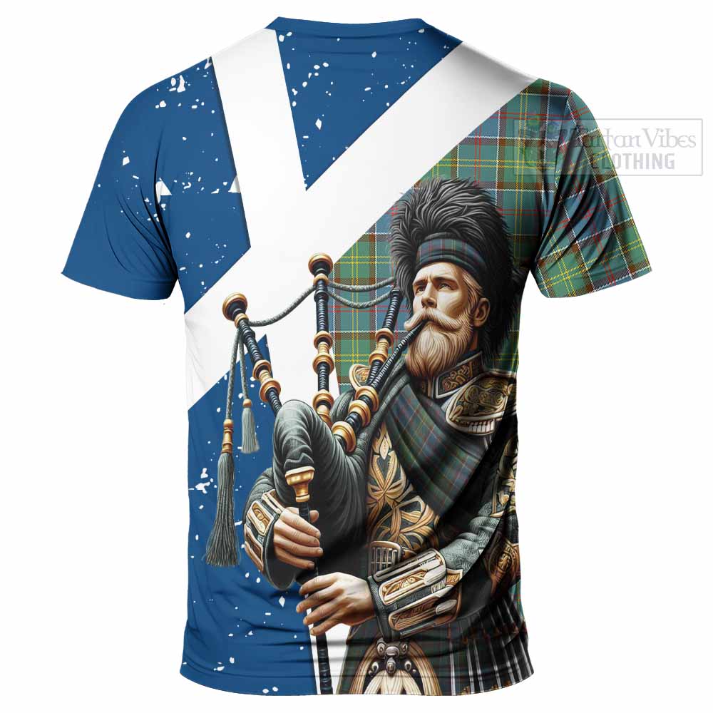 Whitelaw Tartan T-Shirt with Family Crest Scottish Bagpiper Vibes - Tartan Vibes Clothing