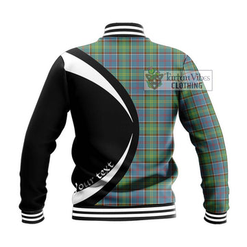 Whitelaw Tartan Baseball Jacket with Family Crest Circle Style - Tartan Vibes Clothing