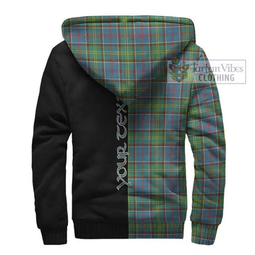 Whitelaw Tartan Sherpa Hoodie with Family Crest and Half Of Me Style - Tartan Vibes Clothing
