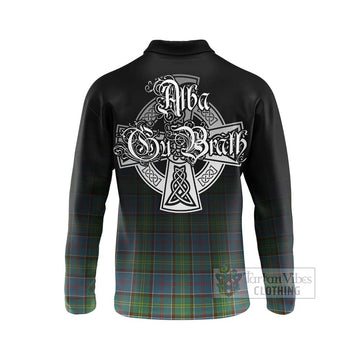 Whitelaw Tartan Long Sleeve Polo Shirt Featuring Alba Gu Brath Family Crest Celtic Inspired - Tartan Vibes Clothing