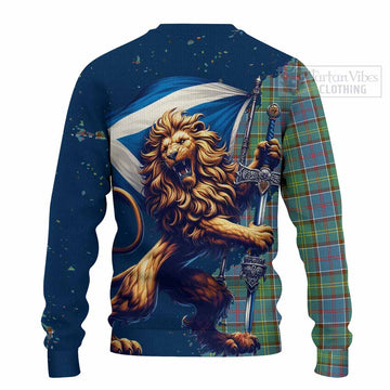 Whitelaw Tartan Family Crest Knitted Sweater with Scottish Majestic Lion - Tartan Vibes Clothing