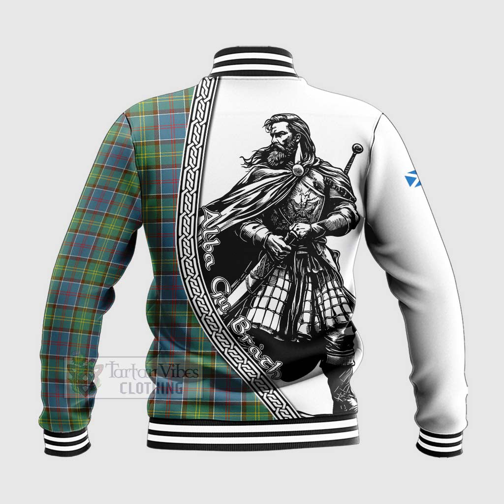 Whitelaw Tartan Clan Crest Baseball Jacket with Highlander Warrior Celtic Style - Tartan Vibes Clothing