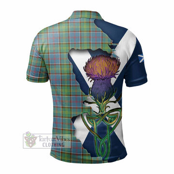 Tartan Vibes Clothing Whitelaw Tartan Family Crest Polo Shirt Scottish Thistle Celtic Inspired