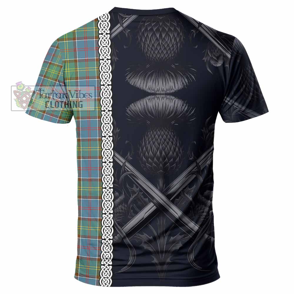 Whitelaw Tartan T-Shirt with Family Crest Cross Sword Thistle Celtic Vibes - Tartan Vibes Clothing