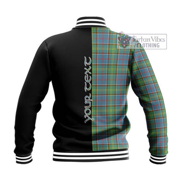 Whitelaw Tartan Baseball Jacket with Family Crest and Half Of Me Style - Tartan Vibes Clothing