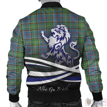 Whitelaw Tartan Bomber Jacket with Alba Gu Brath Regal Lion Emblem - Tartan Vibes Clothing