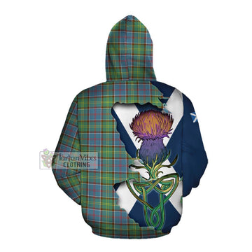 Tartan Vibes Clothing Whitelaw Tartan Family Crest Cotton Hoodie Scottish Thistle Celtic Inspired
