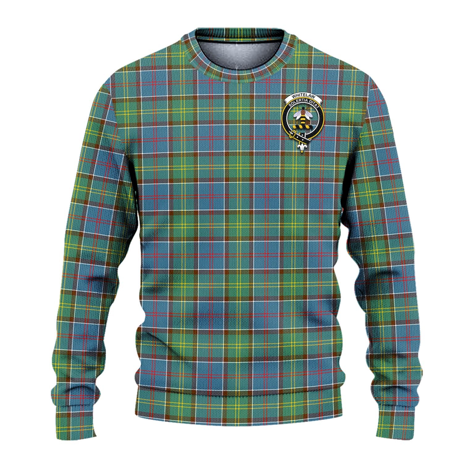 Whitelaw Tartan Ugly Sweater with Family Crest - Tartan Vibes Clothing